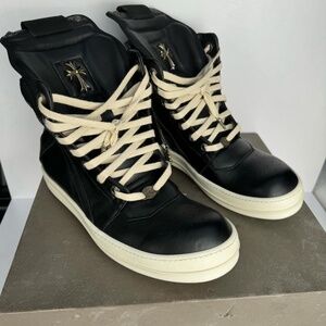 Rick Owen x chrome heart geobasket sneaker
